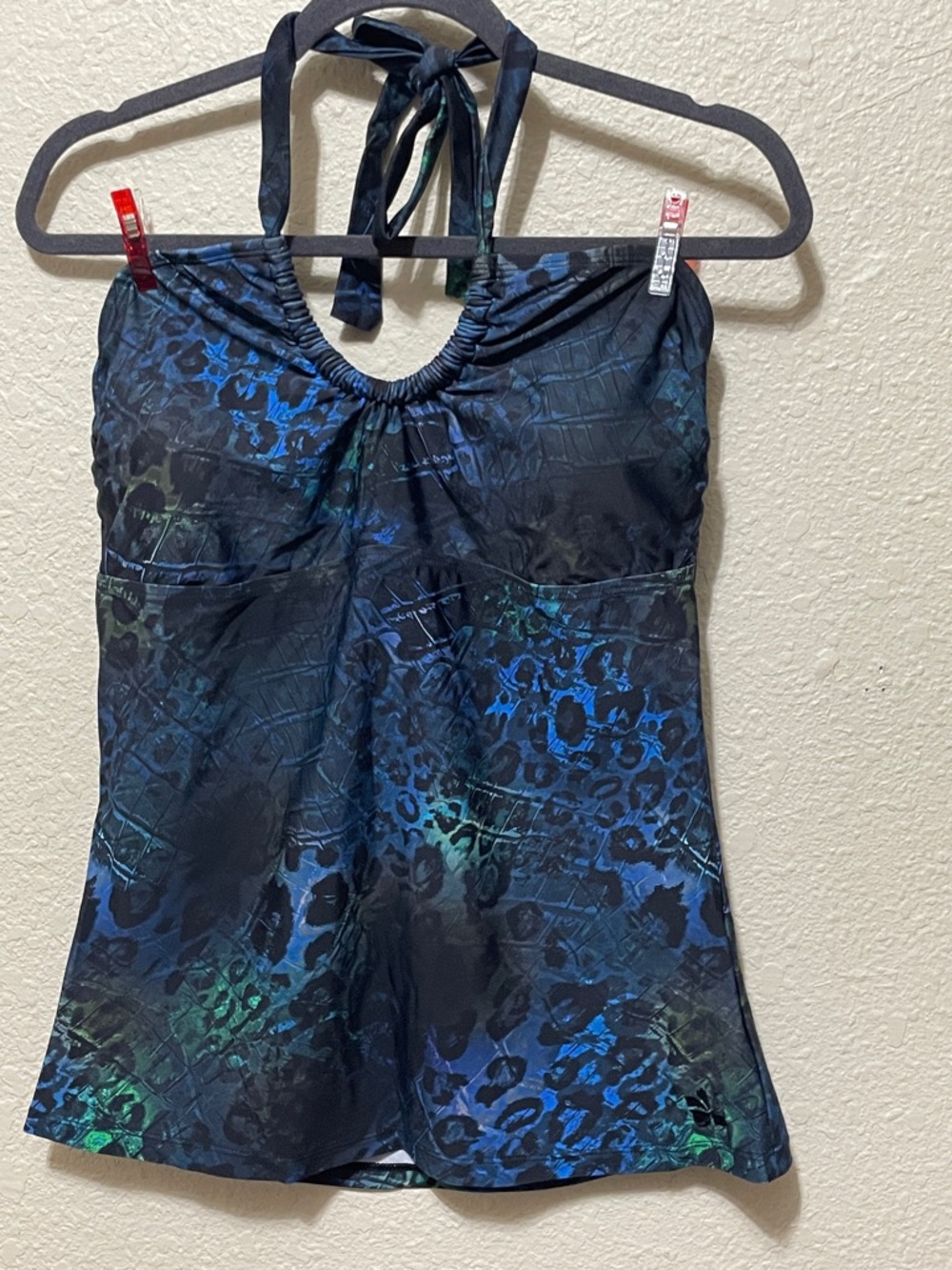 Hapari Women's Green, Blue, Black Animal Scoop Tankini. NWT. Size XL.
